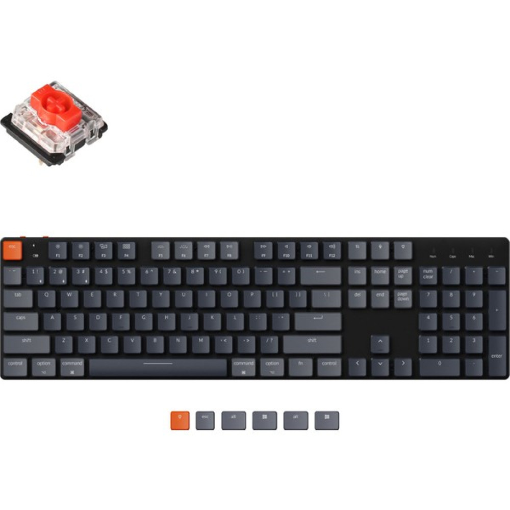 Keychron K5SE Kablosuz Mekanik Oyuncu Klavyesi-Hot-Swappable-Rgb-Bluetooth 5.1-Multitasking-Optical Red Switch-Low Profile - Siyah Oyuncu Klavyesi Fiyatı