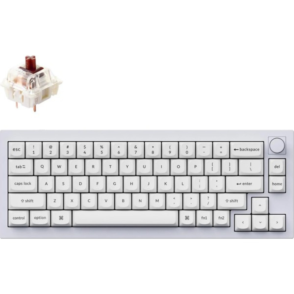 Keychron Q2 Qmk Custom - Hot Swappable- Gateron G-Pro Brown Switch -Rgb- Mechanical Keyboard Full Assembled Knob- White - Beyaz Oyuncu Klavyesi Fiyatı