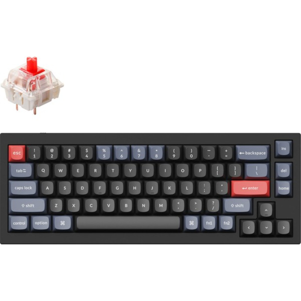 Keychron Q2 Qmk Custom - Hot Swappable- Gateron G-Pro Red Switch -Rgb- Mechanical Keyboard Full Assembled Knob- Carbon Black-B - Siyah Oyuncu Klavyesi Fiyatı