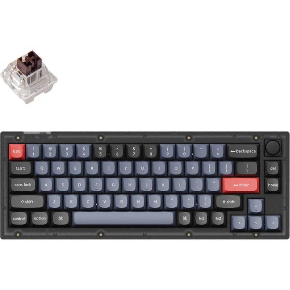 Keychron V2 Qmk Custom - Keychron K Pro Brown Switch -Rgb- Hot Swap - Mechanical Keyboard Full Assembled Knob -Frosted Black - Siyah Oyuncu Klavyesi Fiyatı