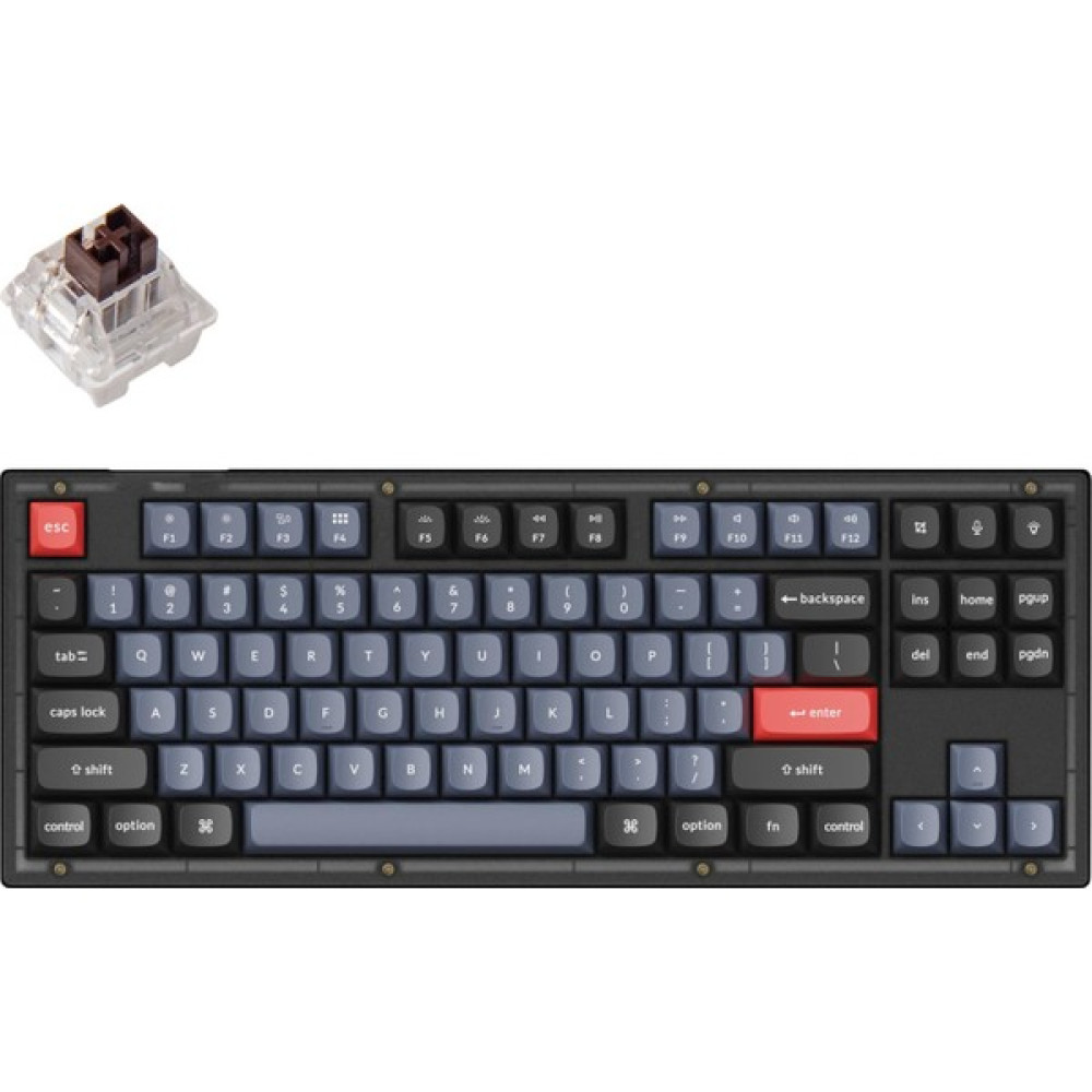 Keychron V3 Qmk Custom - Keychron K Pro Brown Switch -Rgb- Hot Swap - Mechanical Keyboard Full Assembled -Frosted Black - Siyah Oyuncu Klavyesi Fiyatı