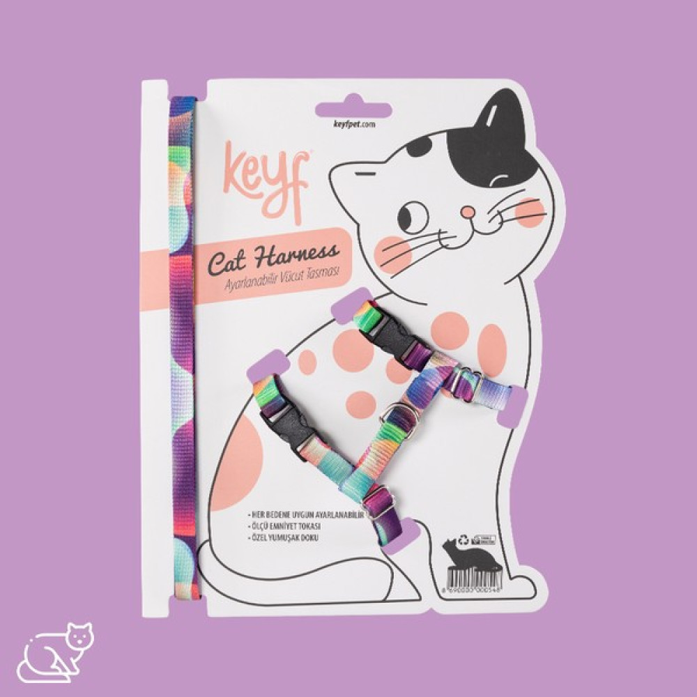 Keyf Kedi Gövde Tasması - Mor Evcil Hayvan Ürünleri Fiyatı