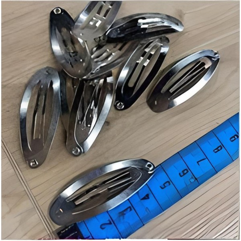 Kezban Tekstil 5 cm Gümüş Klipsli Çıt Çıt Toka Aparatı - Metal Çıt Çıt Toka Aparatı - 40 Adet Toka, Taç & Saç Bandı Fiyatı