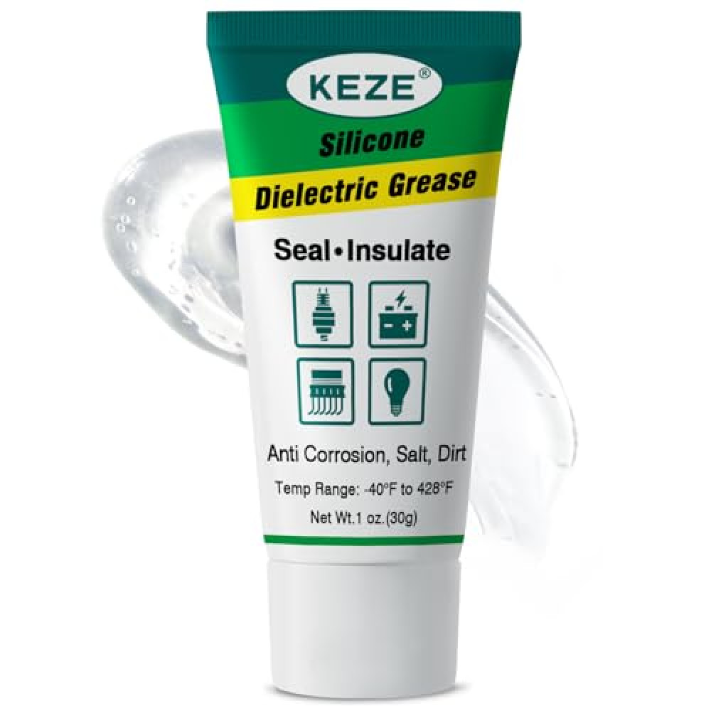 Keze Dielectric Grease for Electrical Connectors Spark Plug Boot Corrosion Salt Dirt Inhibitor Automotive Tune Up Dialectical Grease for Battery Terminal, Ignition Coils, 1 Oz-1 Pack