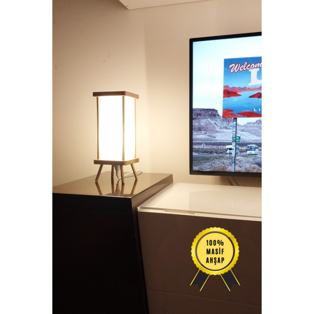 K&G Foot Rest Ahşap Abajur ve Hediyelik Masa Lambası, Hediyelik Gece Lambası, Dekoratif Klasik Abajur Abajur Fiyatı