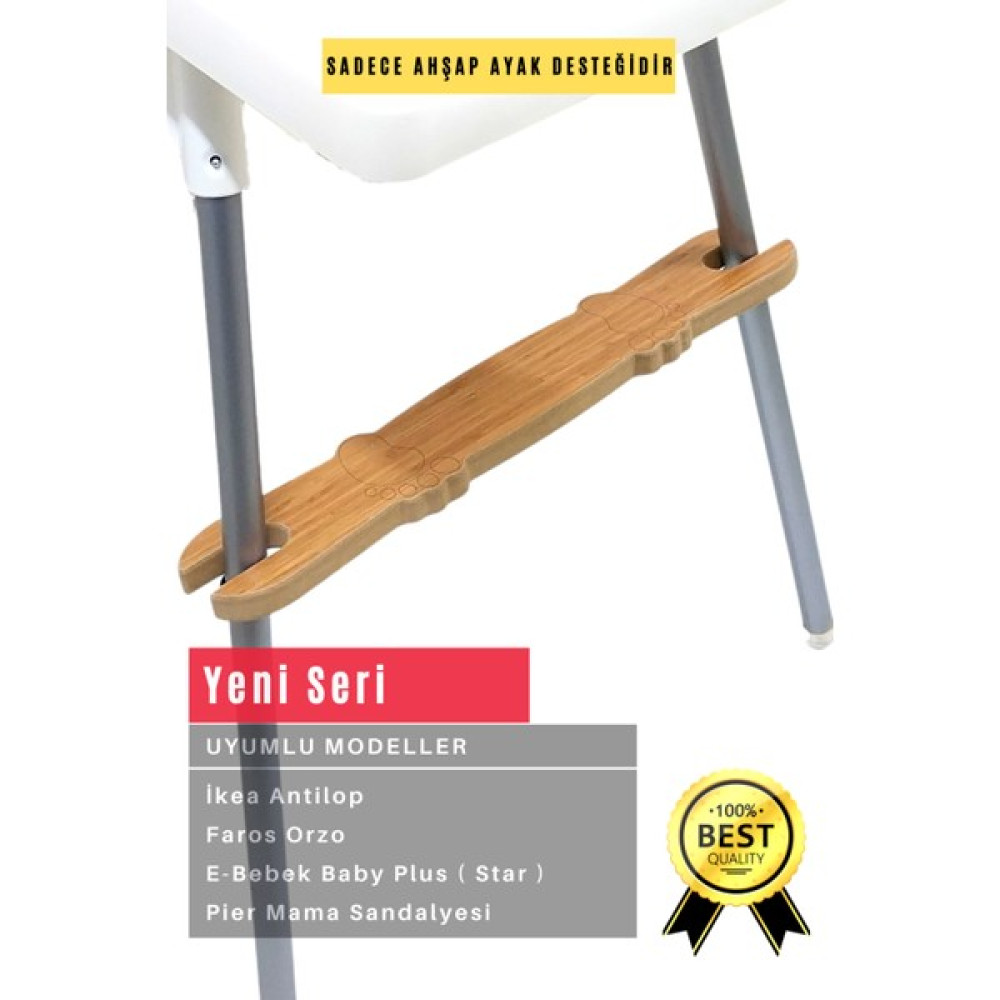 K&G Foot Rest Mama Sandalyesi Ayak Koyma Dayama Desteği - Ikea Antilop, E Bebek Baby Plus Star, Faros Orzo Uyumlu Mama Sandalyesi ve Aksesuarı Fiyatı