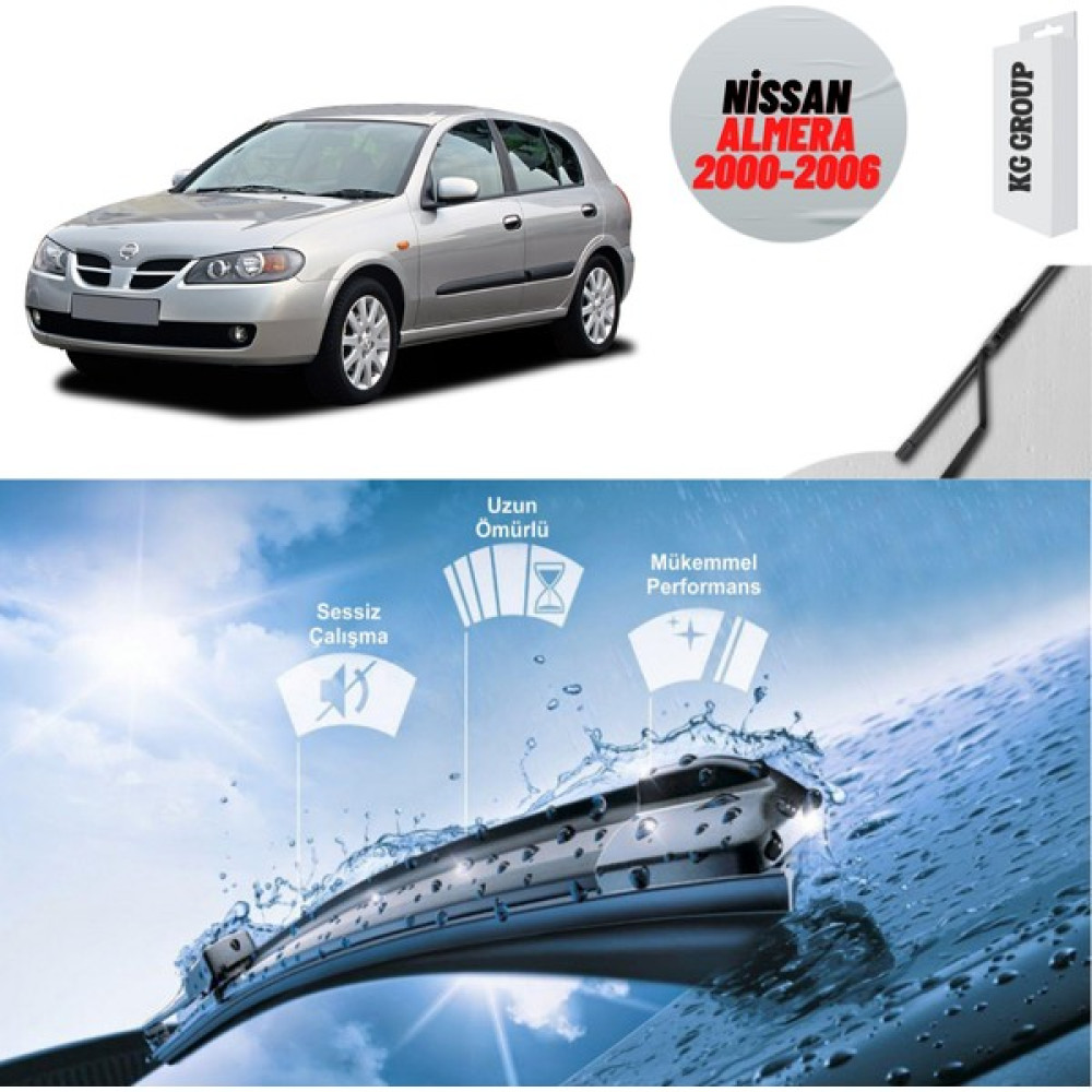 KG Group Nissan Almera 2002 Silecek Takımı Sağ ve Sol Oto Boyaları Fiyatı