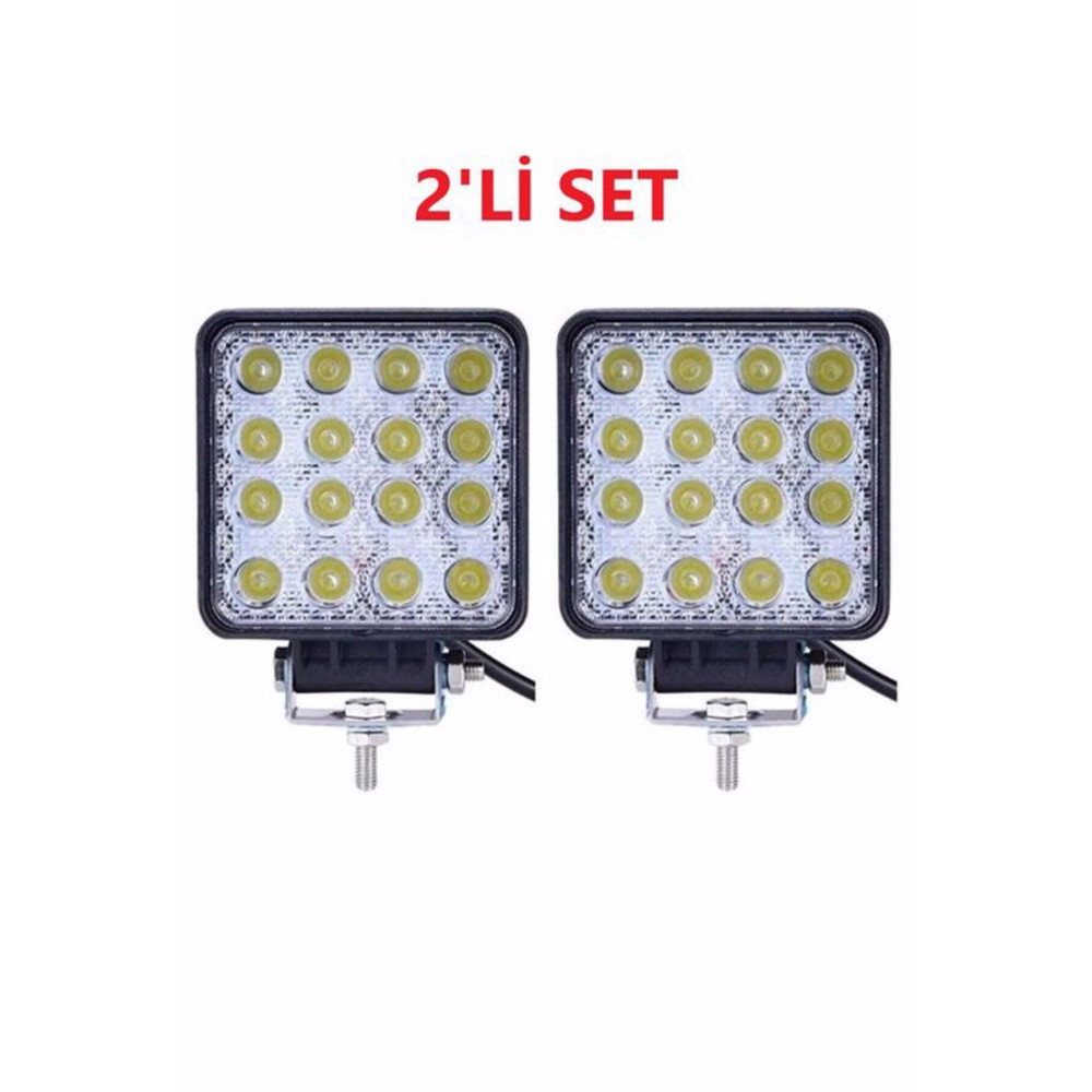 Kgn Off Road Sis Farı - Lamba 16 Led Kare Çalışma Lambası 2 Adet Oto Elektroniği Fiyatı