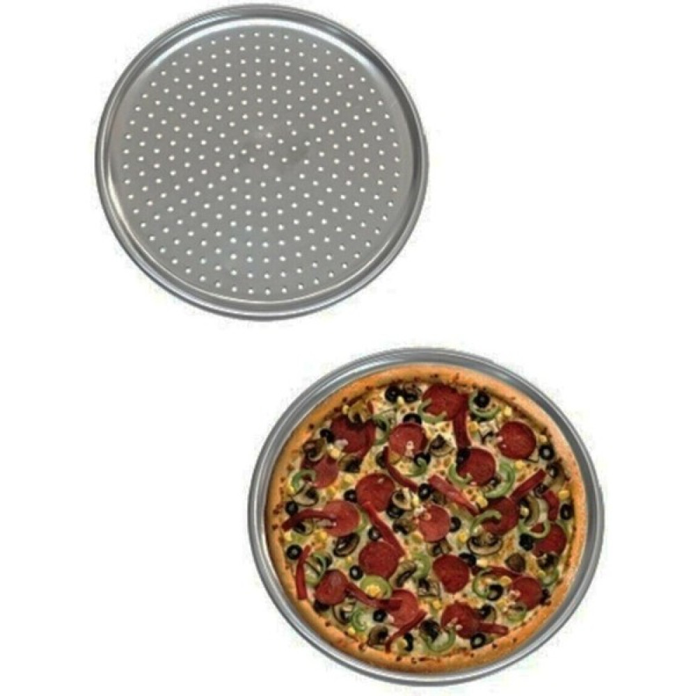 Khakma Delikli Pizza Tepsisi Lahmacun Pide Tepsisi 32CM 2 Adet Khakma Pizza 32CM Servis Tepsisi Fiyatı