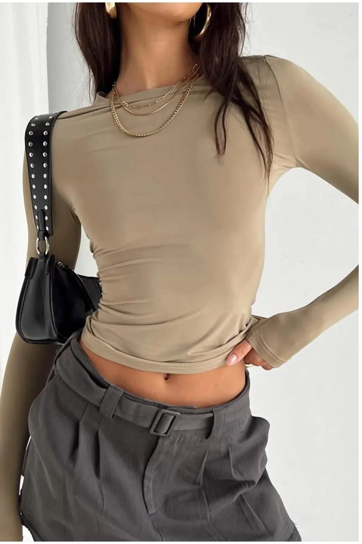 khar Bisiklet Yaka Basic Uzun Kollu Body XS Beden" Bluz Fiyatı