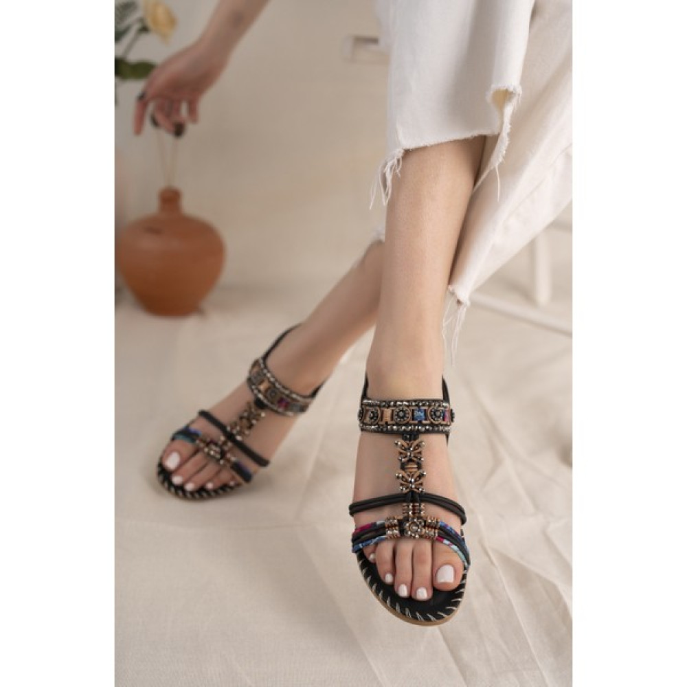 Khayt Begonia Anatomik Fashion Taşlı Günlük Kadın Sandalet Kadın Terlikleri ve Sandaletleri Fiyatı