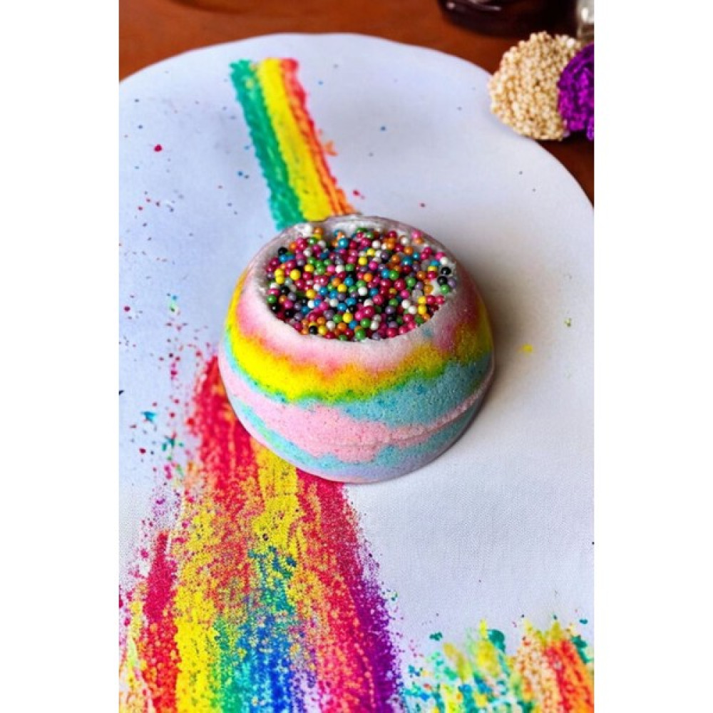 Khleos Rainbow Sprinkle Bath Bomb- Banyo Bombası- 1 Adet Banyo Topu - 1 x 115 gr Duş Jelleri ve Banyo Köpükleri Fiyatı
