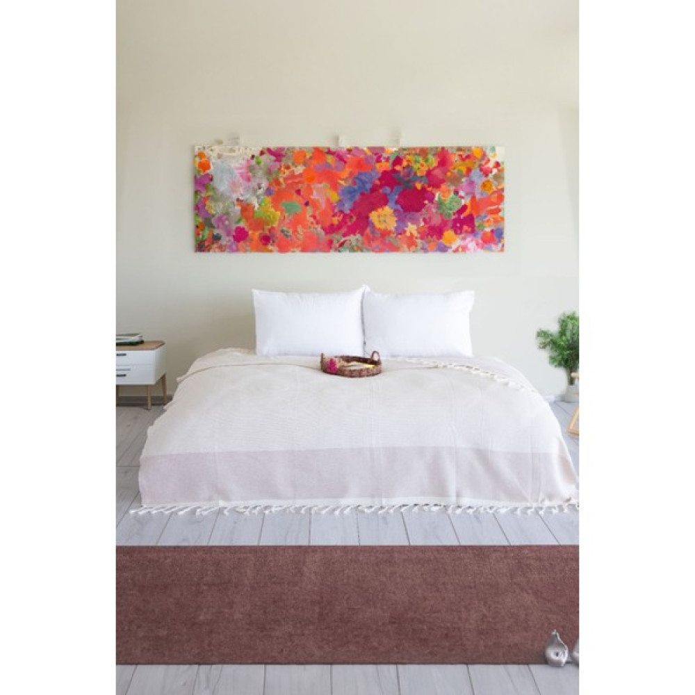 Kibi Konsept Pamuk Çift Kişilik Yatak Örtüsü Otantic - 200 x 240 cm - Bej - Beyaz Yatak Örtüsü Fiyatı