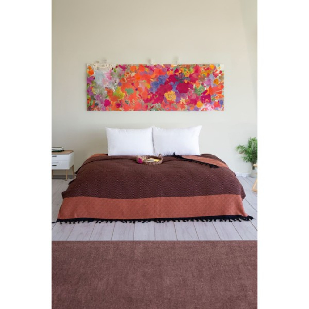 Kibi Konsept Pamuk Çift Kişilik Yatak Örtüsü Otantic - 200 x 240 cm - Kiremit Yatak Örtüsü Fiyatı