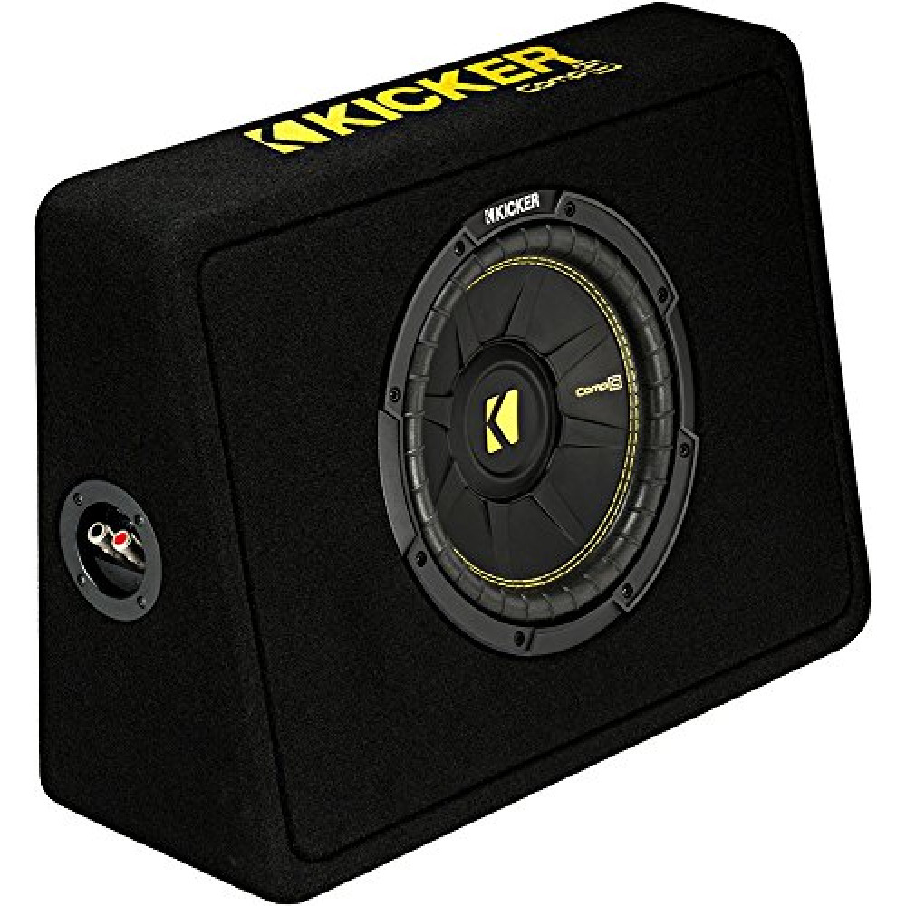 Kicker TCWC104 CompC 10" Subwoofer in Thin Profile Enclosure 4-Ohm