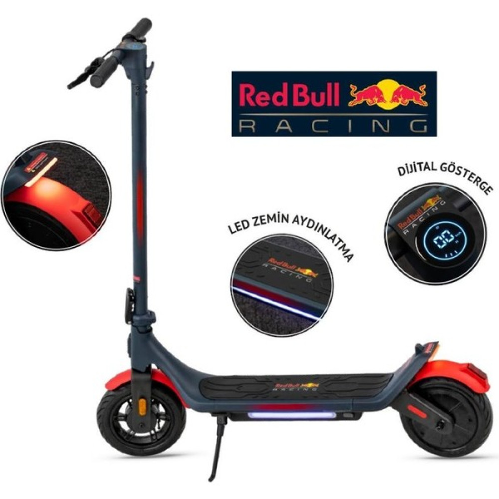 Kicks Kickscooter A6 Pro Redbull Arkadan Itişli 500 Watt 25 Km Elektr Scooter Fiyatı