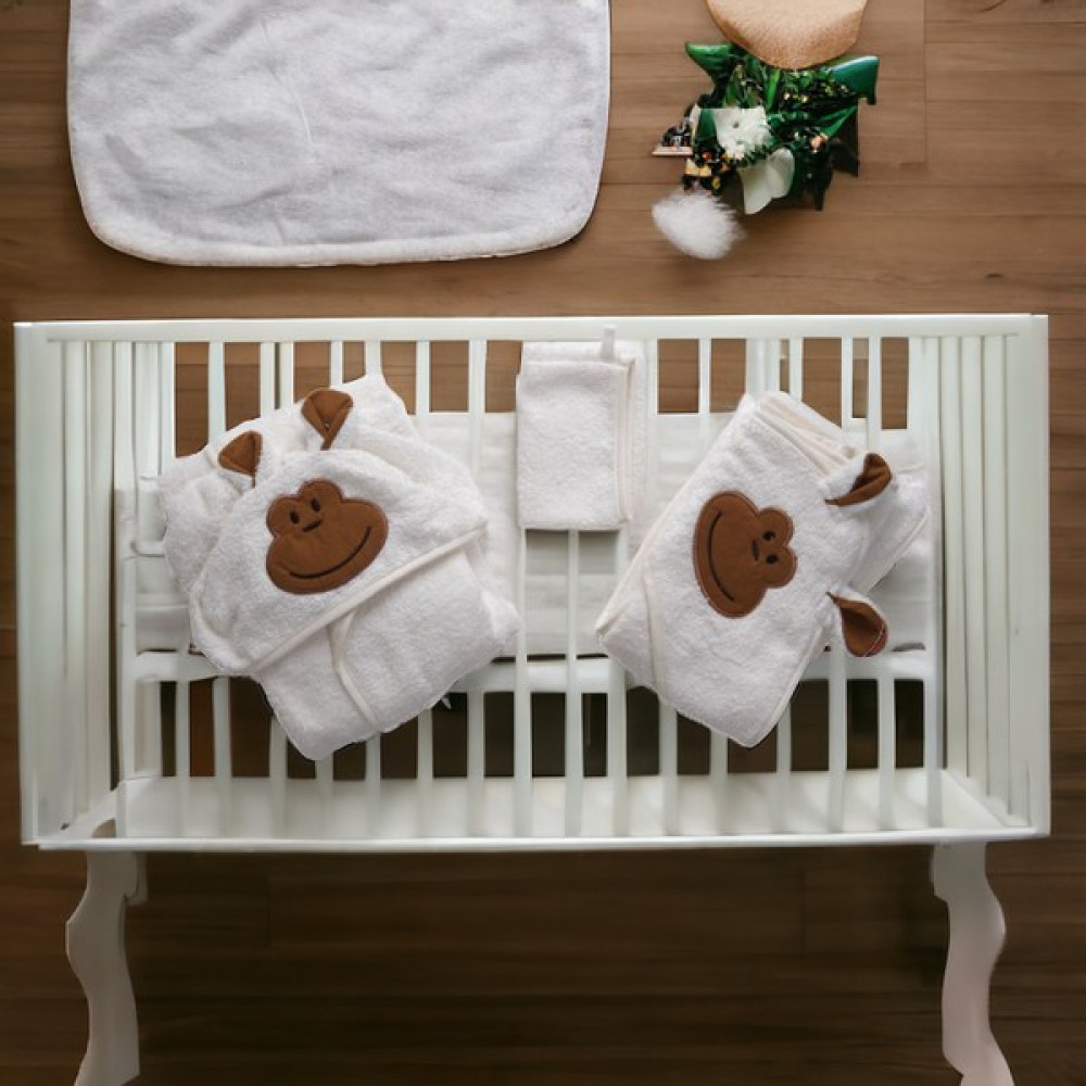 Kidboo Premium Seri 3 Parça %100 Pamuk Organik Bebek Bornoz Seti Unisex( 0-3 Yaş ) Kutulu Bebek Banyo-Tuvalet Fiyatı