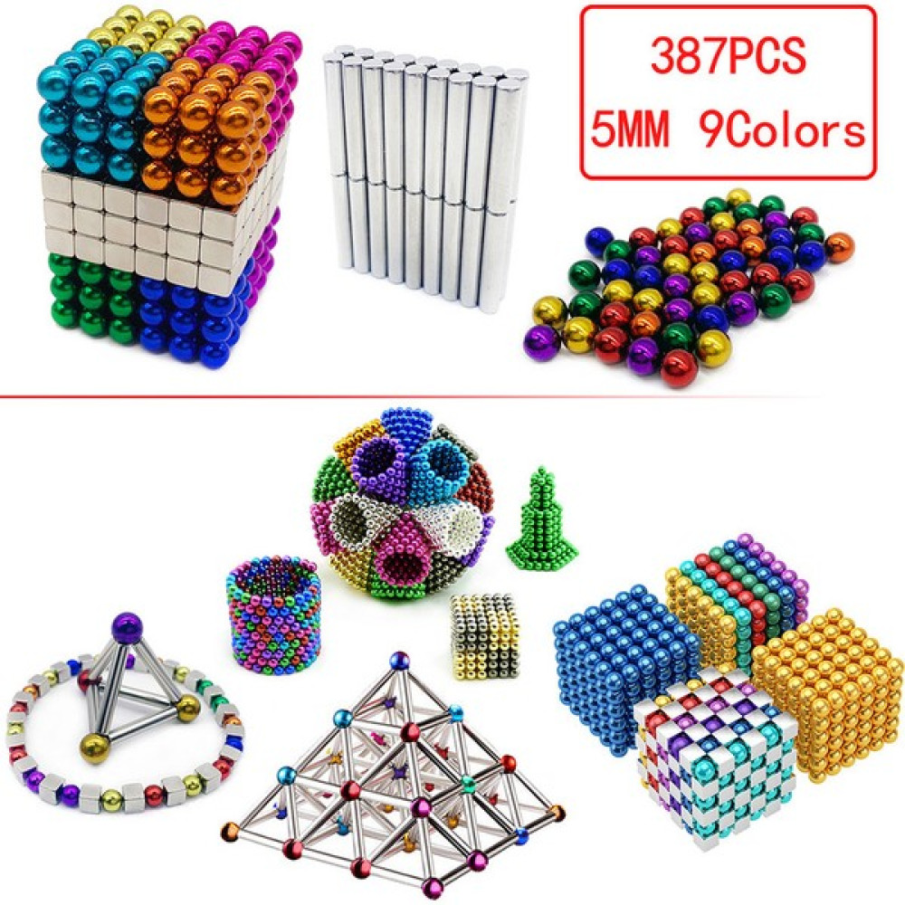 KiddoZone Toy 5 mm 387 Elbise Adet Küp Bina Blok Neodymium Neocube Manyetik Mıknatıs Toplar Nts Bilye Bulmaca Sıkıştırma Toplam Oyuncular (Yurt Dış... Eğitici Oyuncak Fiyatı