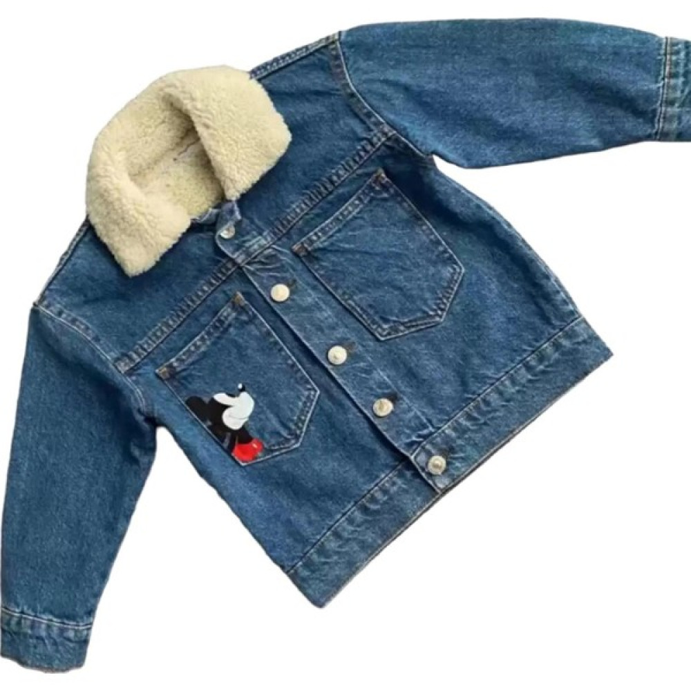 Kidmark Çocuk Modası Çocuk Kürk Yaka Mickey Mouse Kot Ceket Erkek Çocuk Mont Fiyatı