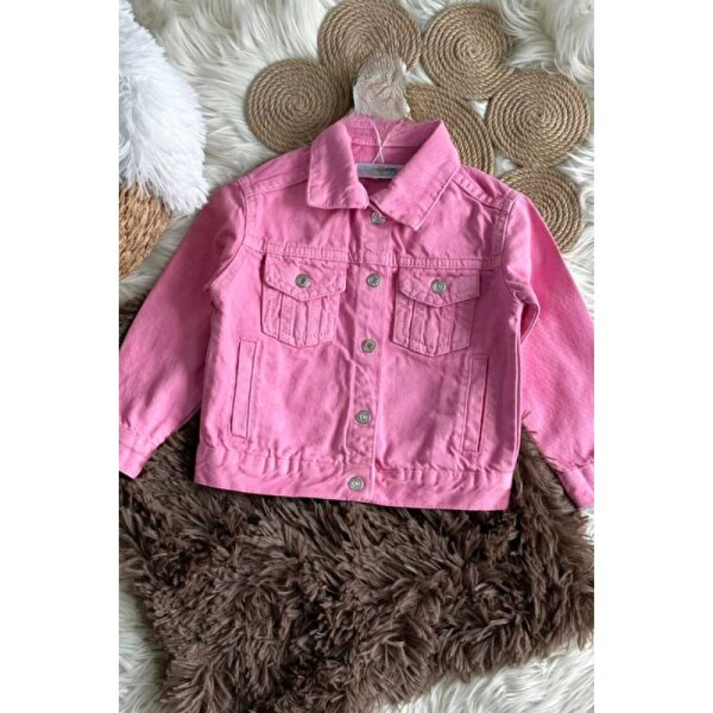 Kidmark Çocuk Modası Kız Çocuk Pembe Kot Ceket Kız Çocuk Mont Fiyatı