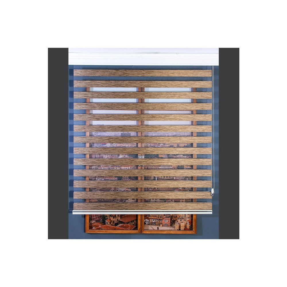 Kidmex Ithal Bambu Kahverengi Bambu Stor Zebra Perde Etek Dilimsiz 70 x 200 Beden Stor Perde Fiyatı