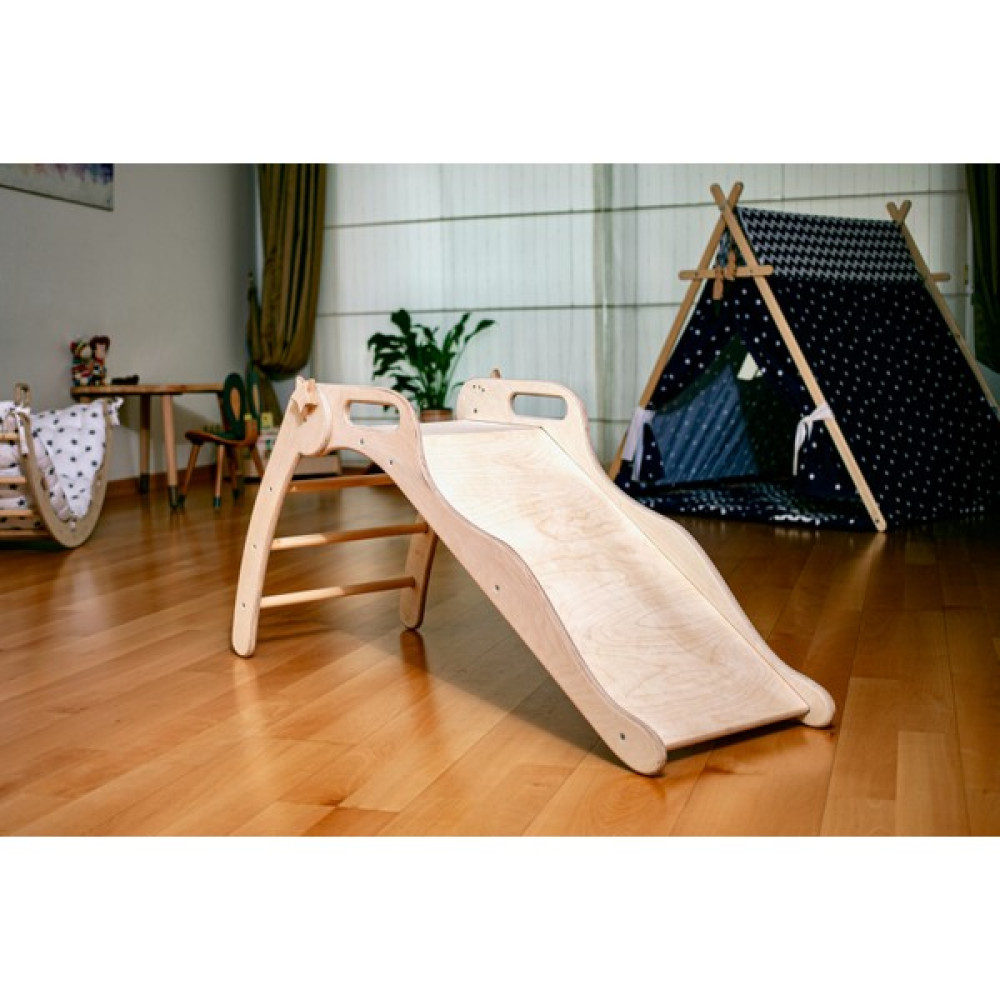 Kidoppo Pikler Montessori Kaydırak (3 Basamaklı Eğlence Kaydırağı) Bebek Oyuncakları Fiyatı