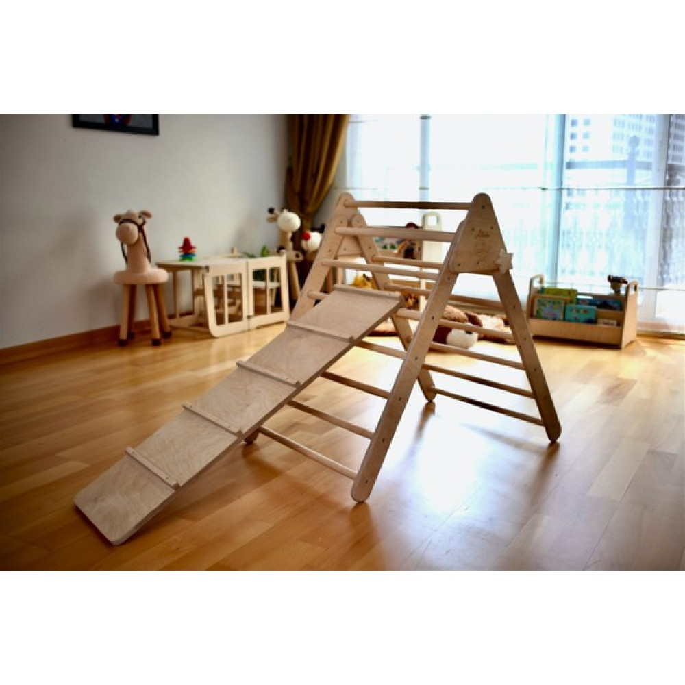 Kidoppo Pikler - Montessori Tırmanma Seti (Üçgen - Merdiven Rampa) Aktivite Üçgeni Bebek Oyuncakları Fiyatı