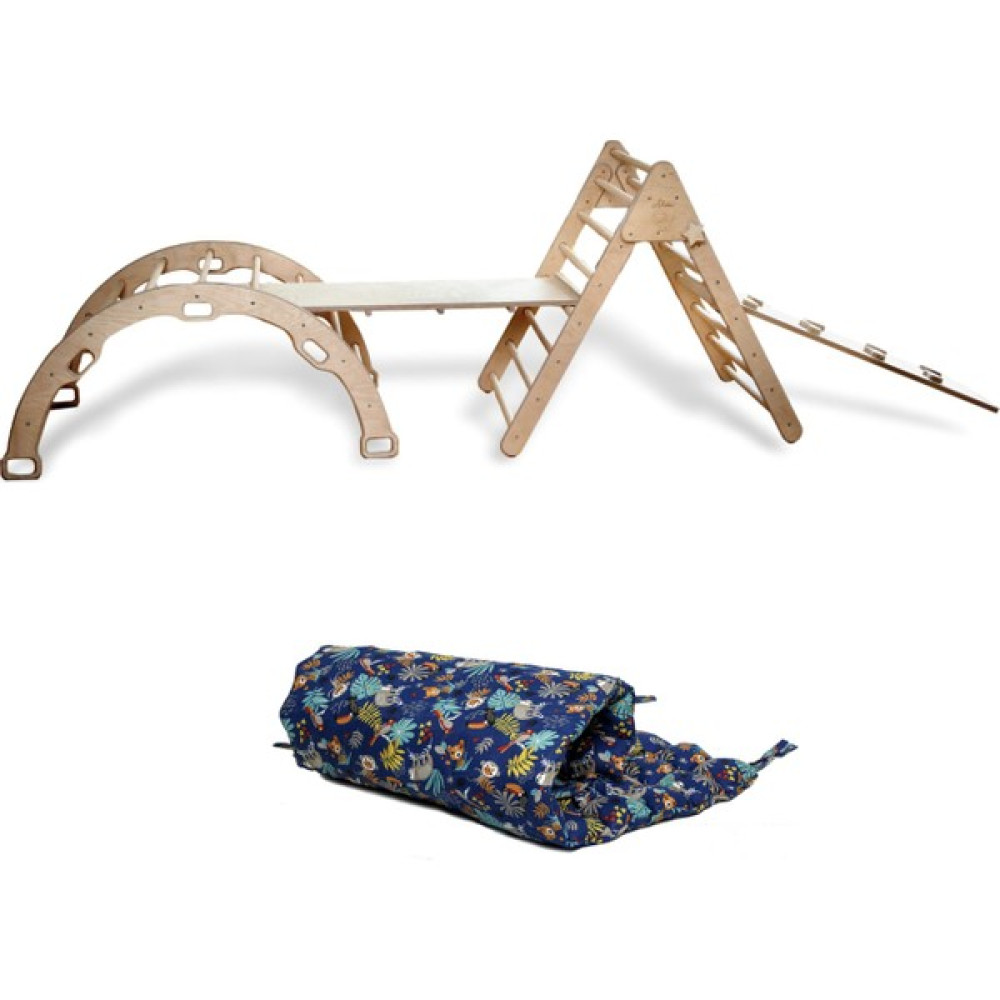 Kidoppo Pikler Tırmanma Seti Montessori Tam Set ve Yastık ( Üçgen - Kemer - 2 Adet Rampa - Yastık ) KID038 Bebek Oyuncakları Fiyatı