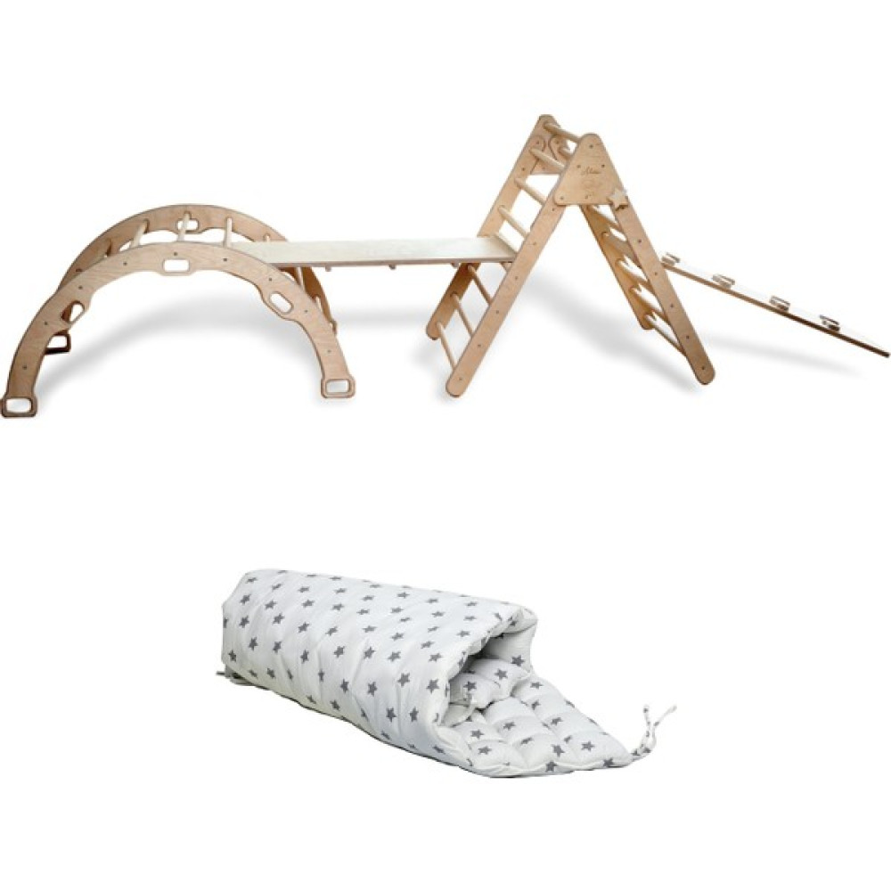 Kidoppo Pikler Tırmanma Seti Montessori Tam Set ve Yastık ( Üçgen - Kemer - 2 Adet Rampa - Yastık ) KID039 Bebek Oyuncakları Fiyatı