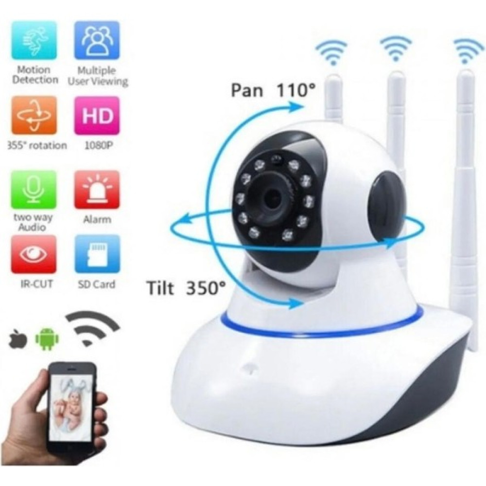 Kids Car Gece Görüşlü Hd 360 Derece Wifi Ip Bebek Kamerası Cmr - Beyaz Bebek Kamerası Fiyatı