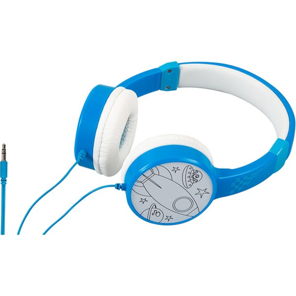 Kids Colouring H-31115 3.5mm AUX Mavi Kulaküstü Çocuk Kulaklığı Kulak Üstü Kulaklık Fiyatı