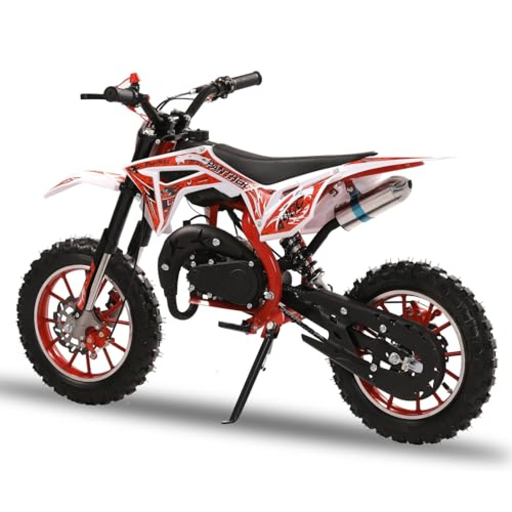 Kids Dirt Bike,50CC 2-Stroke Dirt Bike For Kids,Gas Powered Off-Road Mini Bike with Front & Rear Disc Brake,Mini Motorcycle Motocross Dirt Bike for Kids Adult,Up to 25 Mph,Weight Support Up to 330 LBS