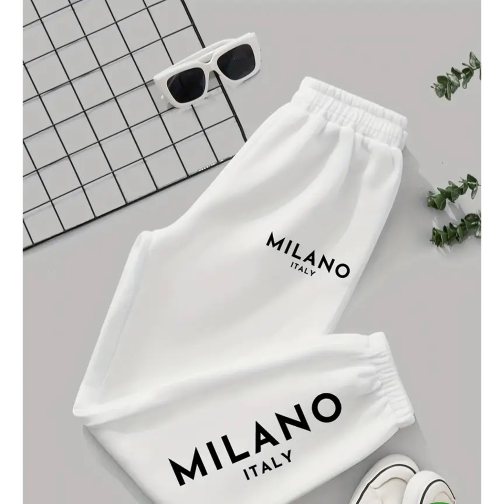 Kids Face Özel Tasarım Milano Italy Baskılı Ter Tumayan Yazlık Kız Çocuk Jogger Eşofman Altı Kız Çocuk Eşofman Fiyatı