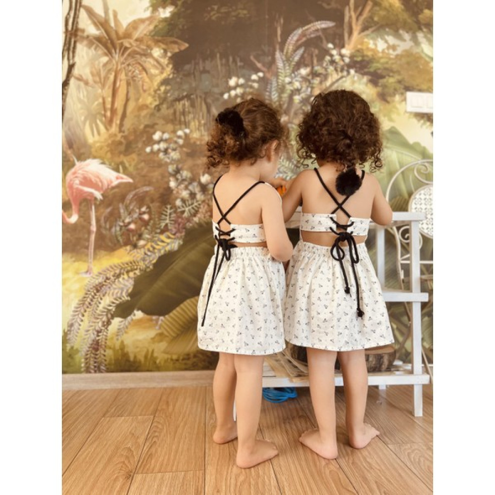 Kidsabu Kız Çocuk Sırt Ip Detaylı Daisy Elbise Kız Çocuk Elbise Fiyatı
