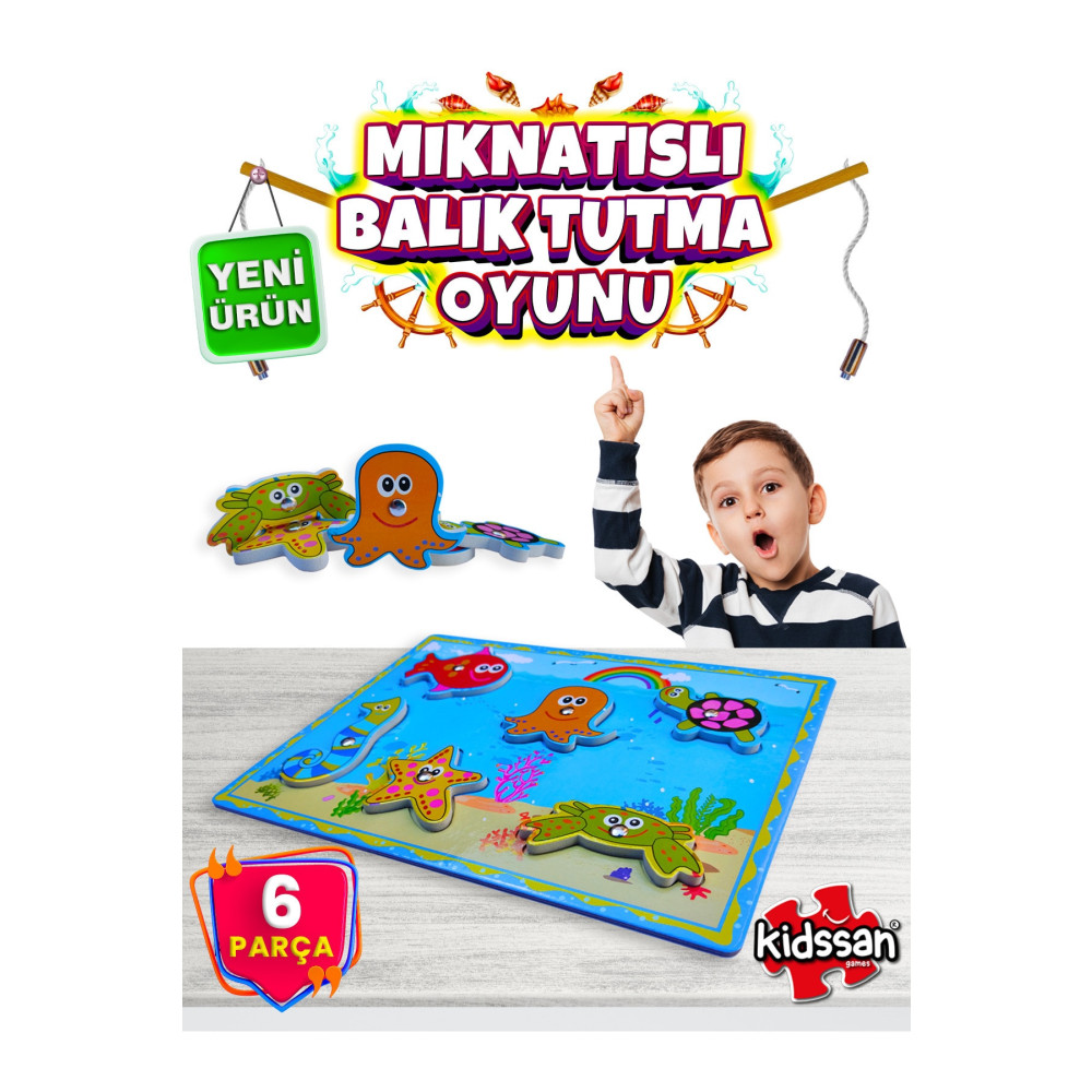kidssan games Balık Tutma Oyunu Mıknatıslı Eva Mukavva Eğitici Oyuncak Fiyatı