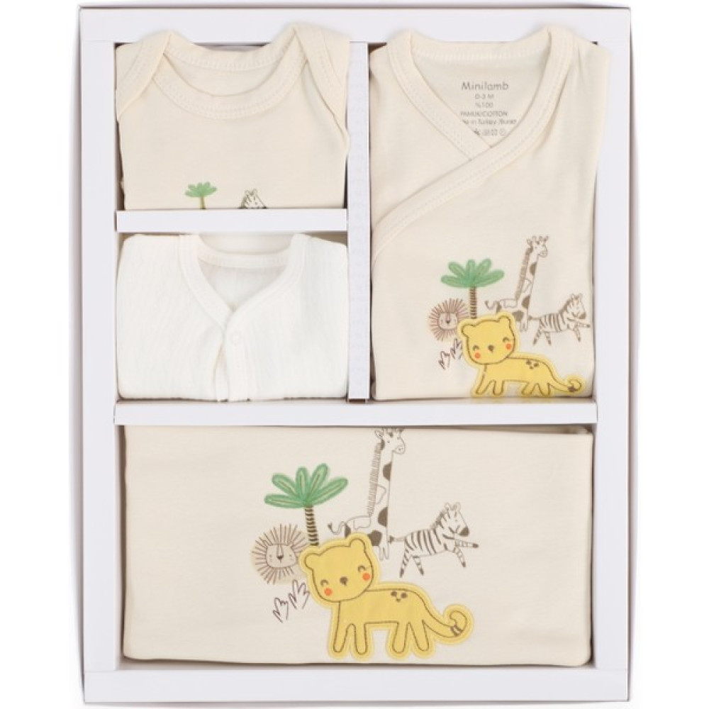 KidsTrend Minilamb Kız Erkek Bebek Yenidoğan Safari 10 Lu Hastane Çıkışı Bebek Hastane Çıkışı Fiyatı