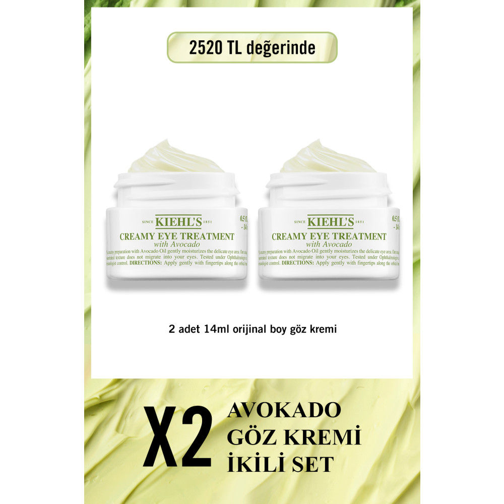 Kiehls Avokado Göz Kremi Nem Ikilisi Seti Set Cilt Temizleme ve Peeling Fiyatı