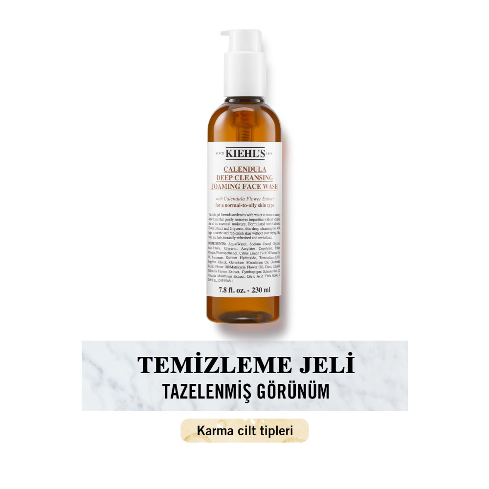 Kiehls Calendula Kadife Çiçeği Özüyle Yatıştıran Arındırıcı Temizleme Jeli 230 ml Cilt Temizleme ve Peeling Fiyatı