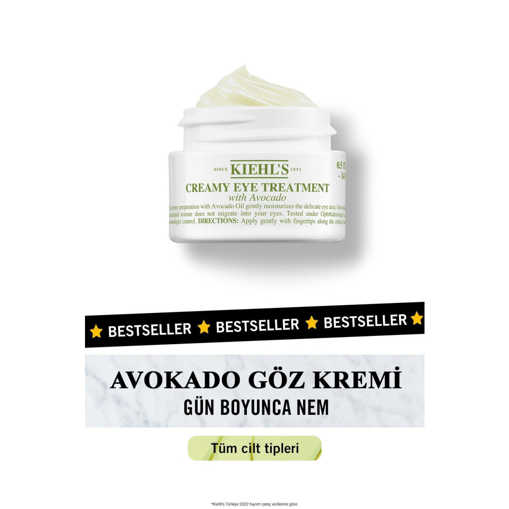 Kiehls Creamy Eye Treatment Avokado Ile Yoğun Nemlendiren Göz Kremi 14 ml Göz Kremi Fiyatı