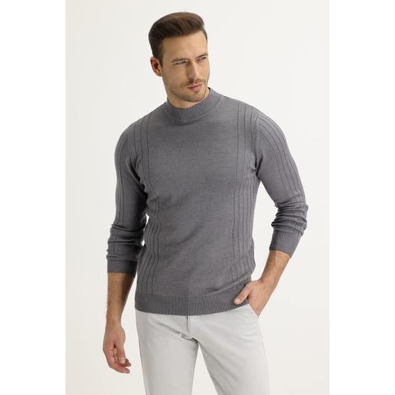 Kiğılı 52197 Bato Yaka Tasarım Slim Fit Erkek Triko Kazak