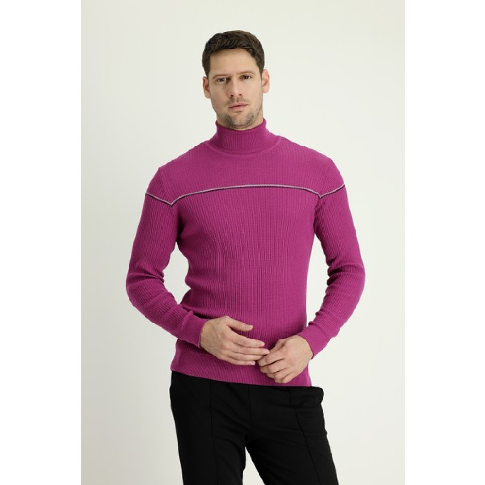 Kiğılı Balıkçı Yaka Slim Fit Desenli Triko Kazak Erkek Kazak & Süveter & Triko Fiyatı