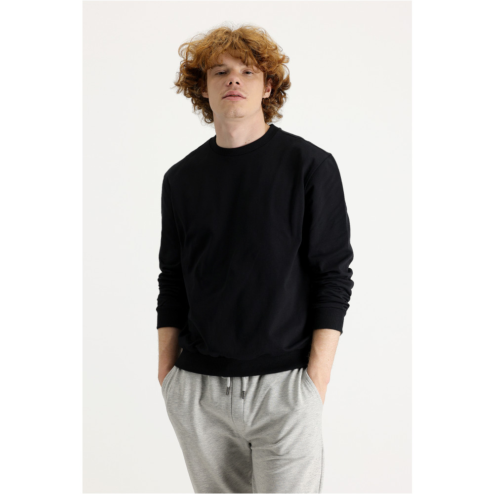 Kiğılı Bisiklet Yaka Pamuklu Sweatshirt XXL Beden Bayan Sweatshirt Fiyatı