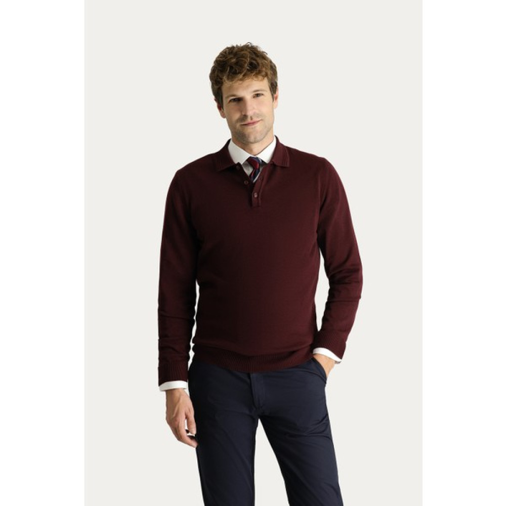 Kiğılı Polo Yaka Regular Fit Pamuklu Triko Kazak Erkek Kazak & Süveter & Triko Fiyatı