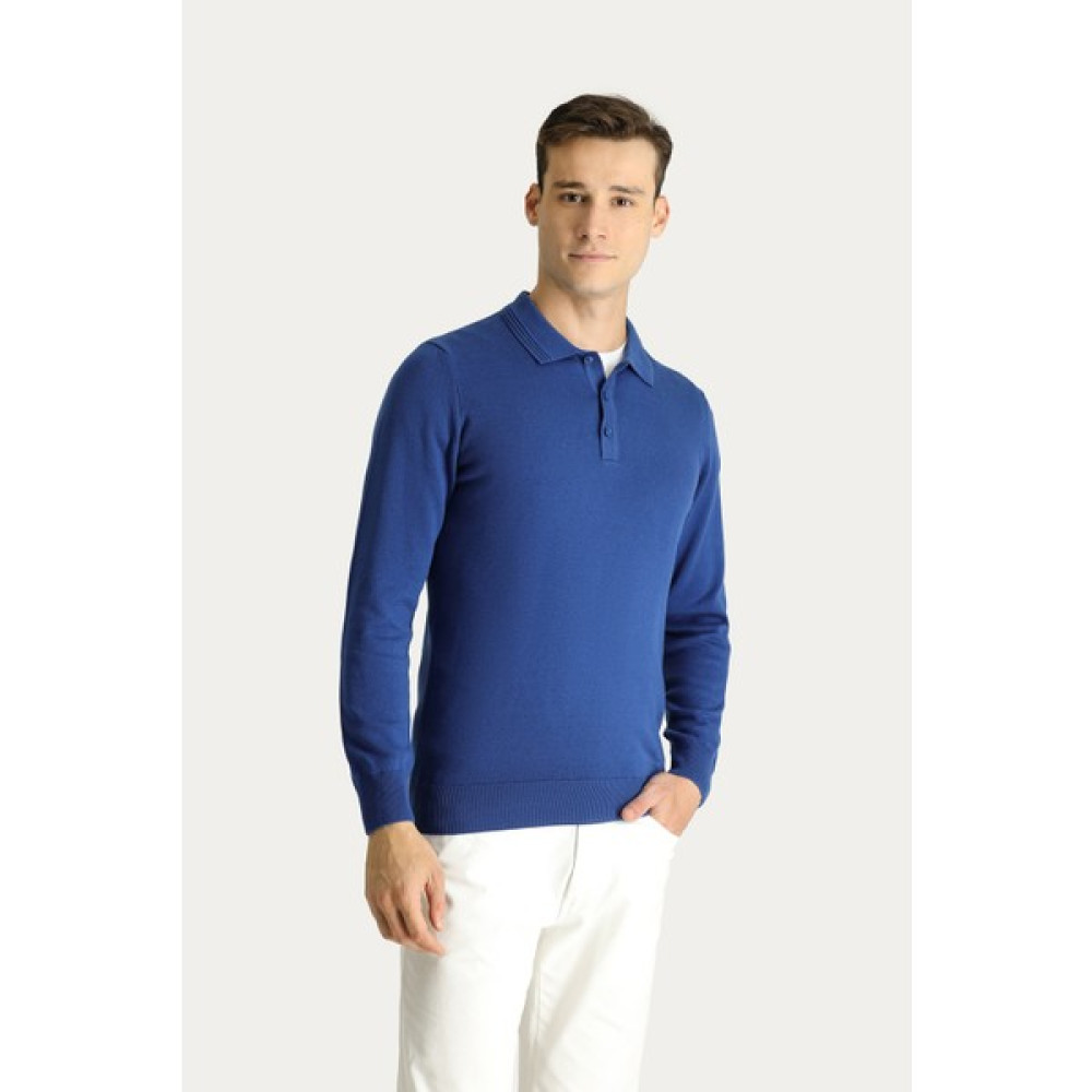 Kiğılı Polo Yaka Regular Fit Triko Kazak Erkek Kazak & Süveter & Triko Fiyatı