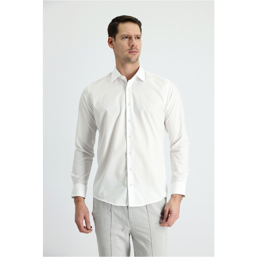 Kiğılı Uzun Kol Slim Fit Non Iron Klasik Pamuklu Gömlek XS Beden Kadın Gömlek Fiyatı