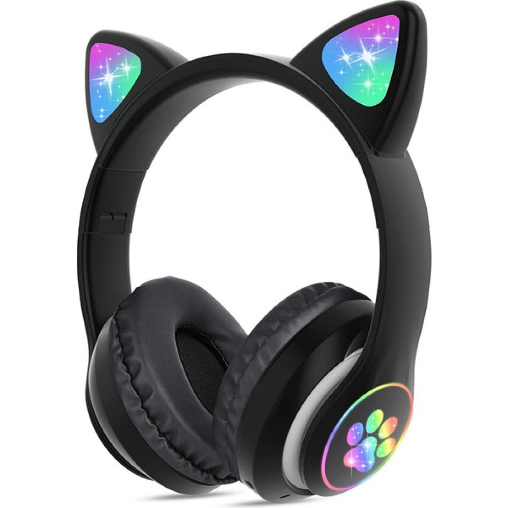 Kiit Kablosuz Kedi Kulağı Detaylı Bluetooth Kulaklık Rgb Işıklı Çocuk Oyuncu Kulaklık - Siyah Kulak Üstü Kulaklık Fiyatı