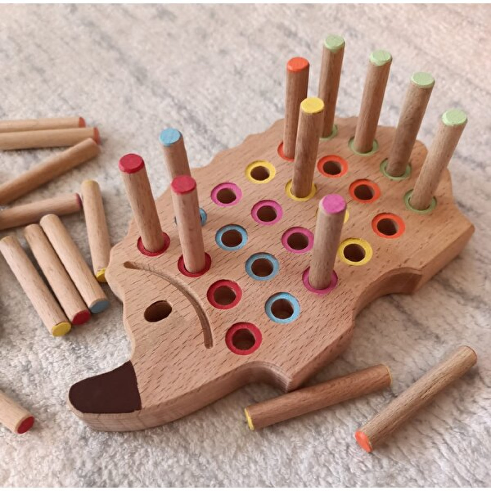 Kikadu Montessori Ahşap Tak Çıkar Kirpi Rengarenk Bebek Oyuncakları Fiyatı