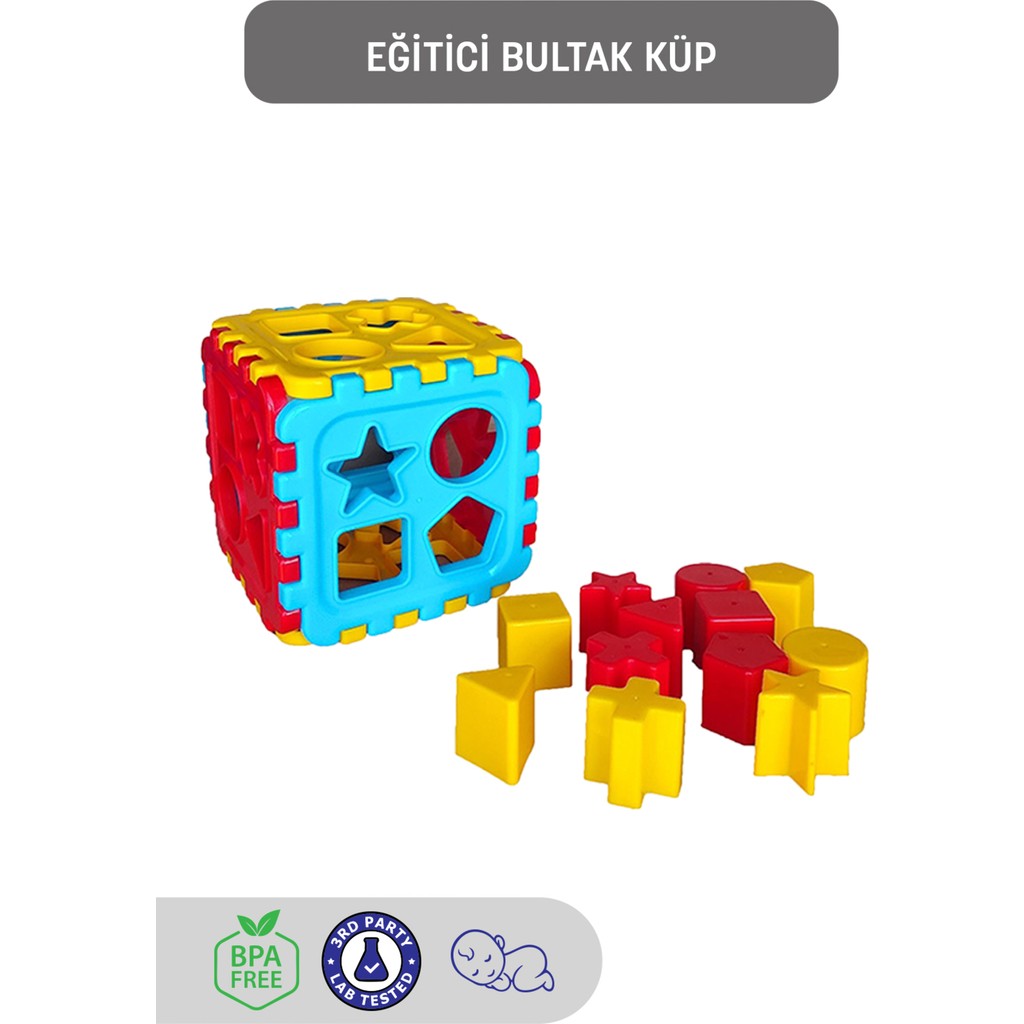 Kiki Eğitici Bultak Küp 0-3 Yaş İçin Renkli Şekillerle Zeka Geliştirici Oyun 12 Parça AE-1010 Diğer Fiyatı