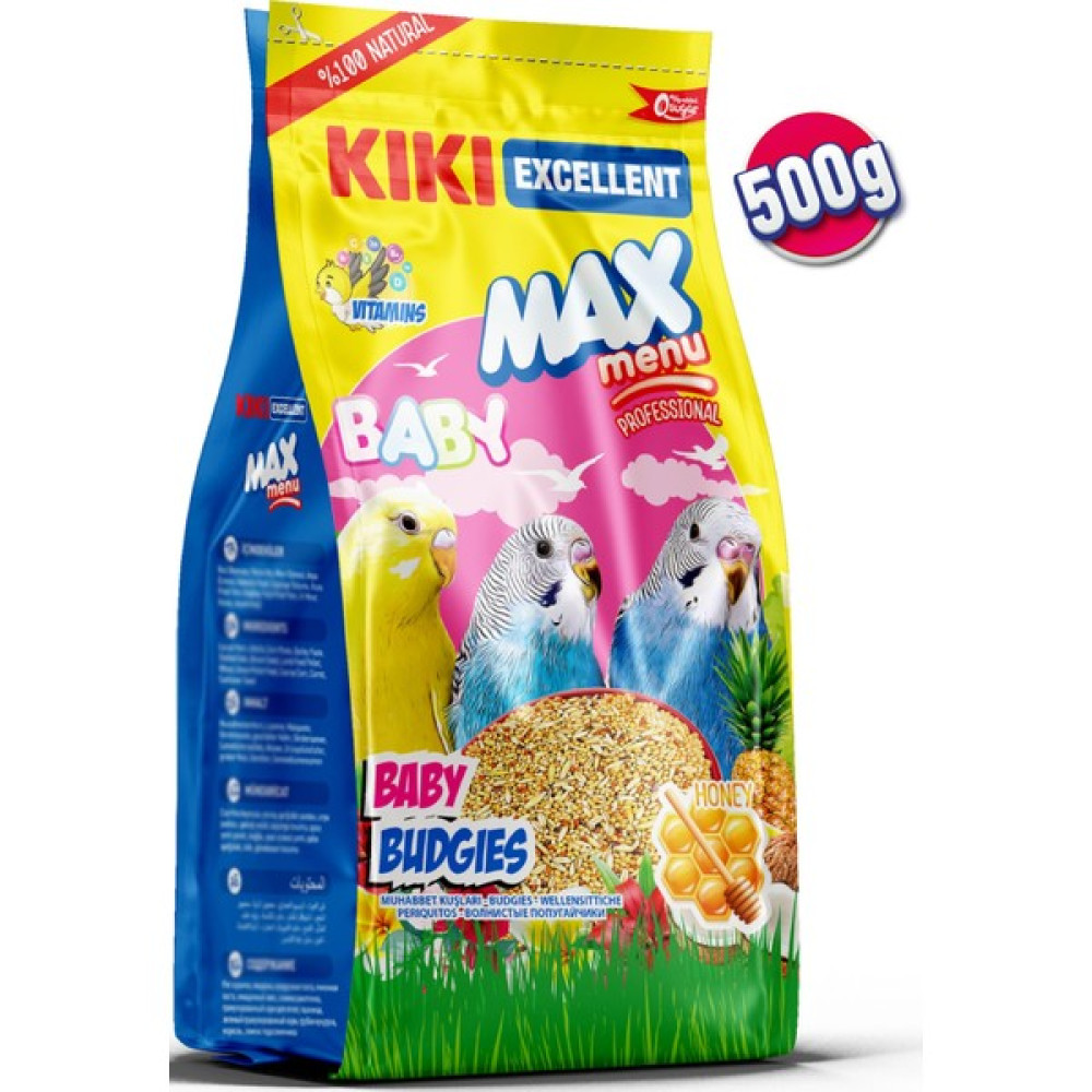 Kıkı Excellent Kuş Max Menu Baby Budgies Yavru Muhabbet Kuşu Yemi 500 Gr. KB303 Evcil Hayvan Ürünleri Fiyatı