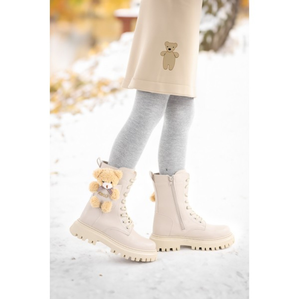Kiko Kids 450 Ayıcıklı Fermuarlı Kız Çocuk Günlük Bot Ayakkabı Kız Çocuk Bot Fiyatı